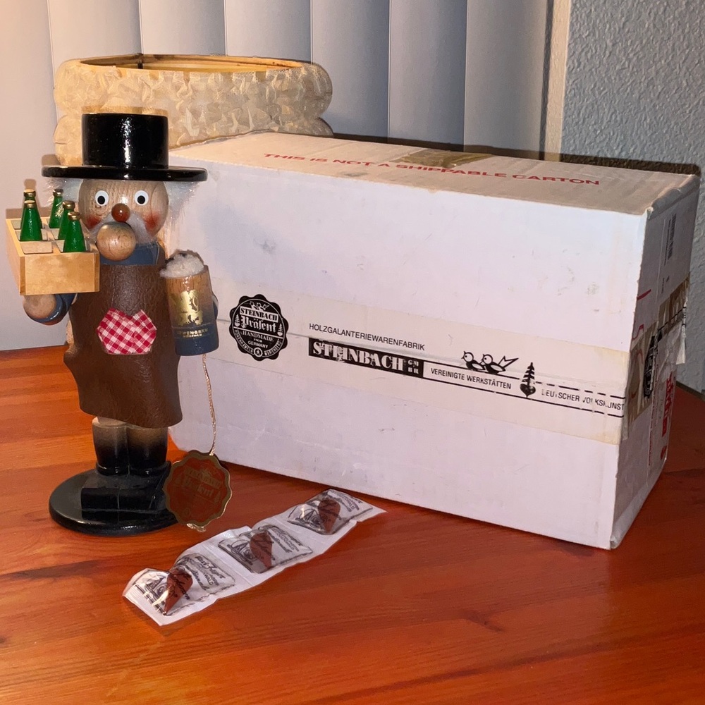 Steinbach Wooden Smoker Figurine - Black and Brown